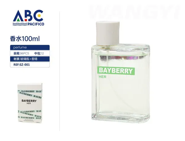 Perfume Bayberry Her botella transparente 100ml para mujer