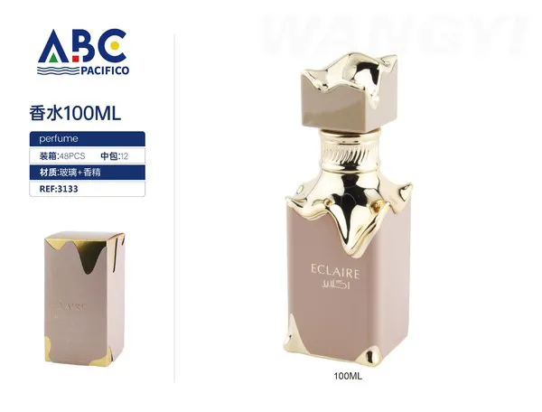 Perfume Eclaire árabe beige con dorado 100ml para mujer