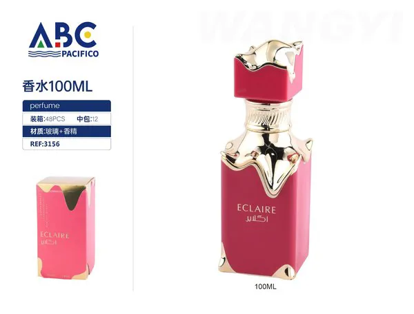 Perfume Eclaire árabe rosa con dorado 100ml para mujer