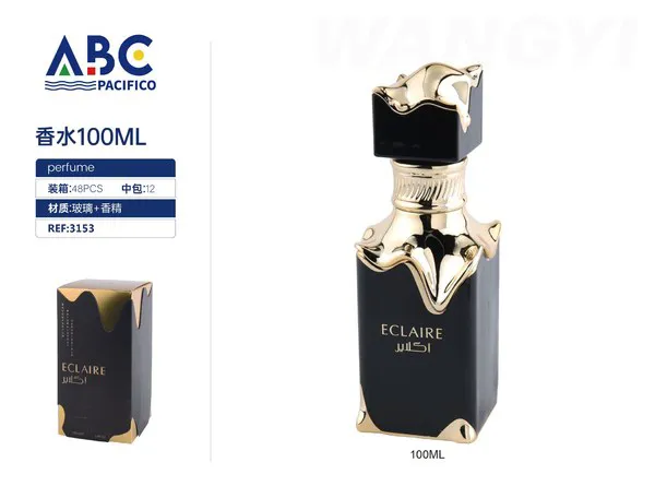 Perfume Eclaire árabe negro con dorado 100ml para hombre