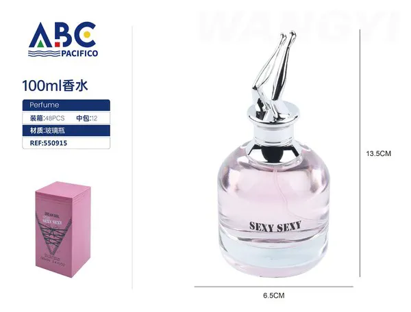 Perfume Sexy Sexy botella rosa con tapa de piernas 100ml para mujer