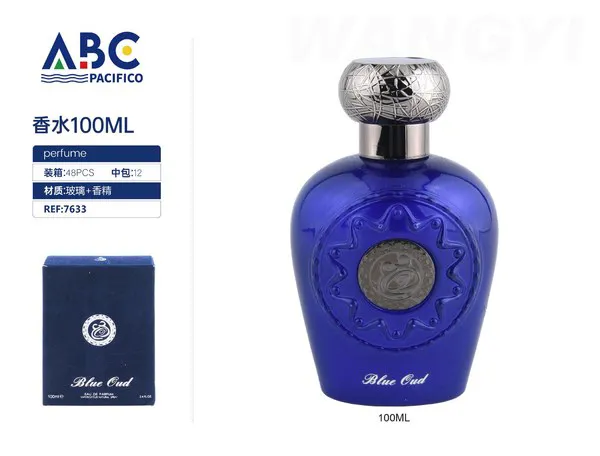 Perfume Blue Oud botella azul 100ml unisex