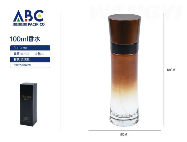 Perfume Eimani Cool botella cafe degradado 100ml para hombre