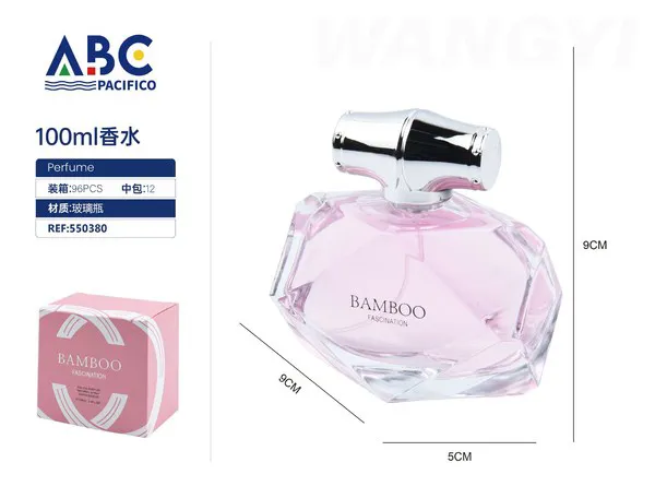 Perfume Bamboo Fascination botella rosa 100ml para mujer