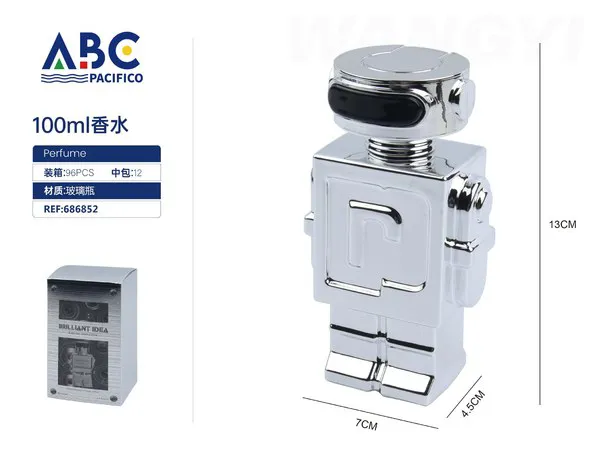 Perfume Brilliant Idea robot plateado 100ml para hombre