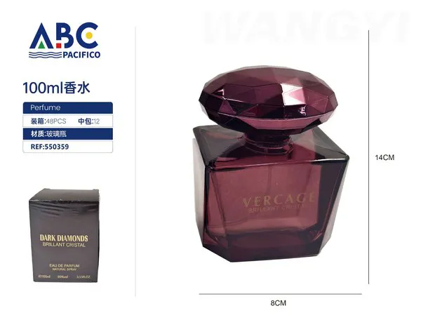 Perfume Vercage Dark Diamonds Brillant Cristal 100ml para mujer