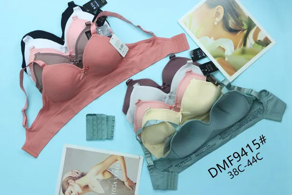 Sujetador sin varilla con moño tallas grandes 38C a 44C para mujer, paquete de 12