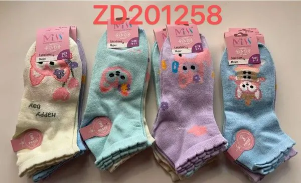 Calcetines cortos con animalitos tiernos para mujer, 12 pares