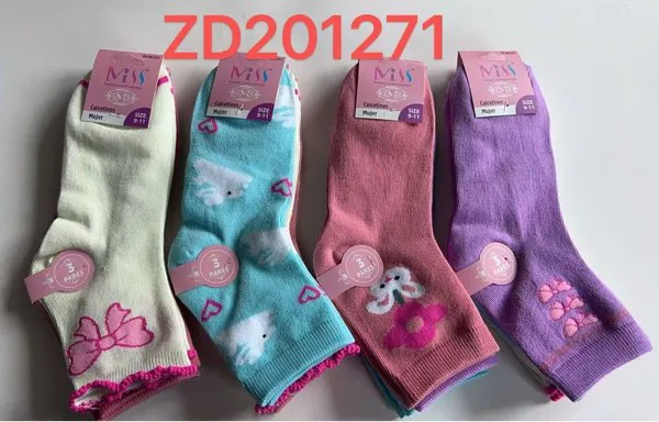Calcetines con moños, conejitos y corazones para mujer, 12 pares