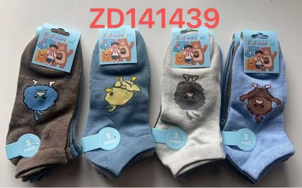 Calcetines cortos infantiles con animalitos para niño, 12 pares
