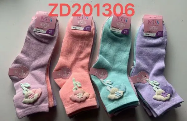 Calcetines cortos para mujer con aplique de sombrero y flor, colores pastel, 12 pares