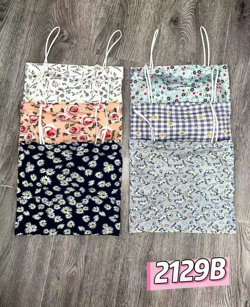 Top de tirantes delgados con estampado floral y cuadros para mujer, paquete de 12