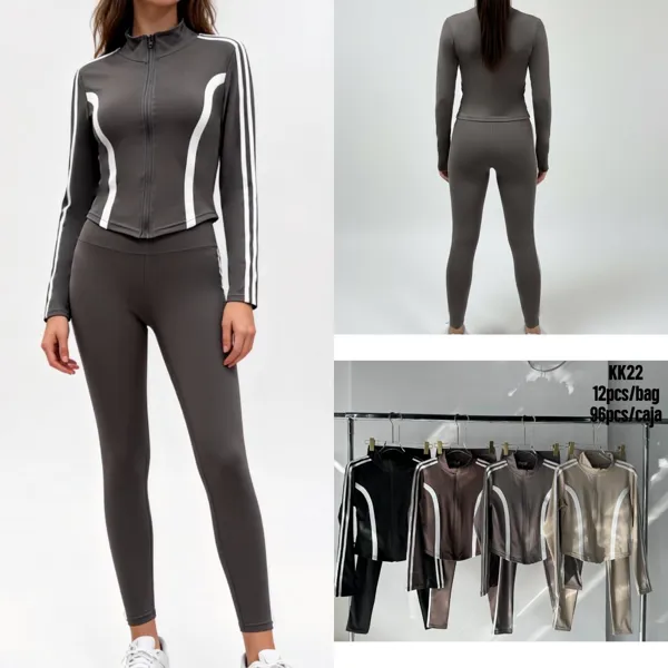 Conjunto deportivo de chaqueta y leggings-KK22