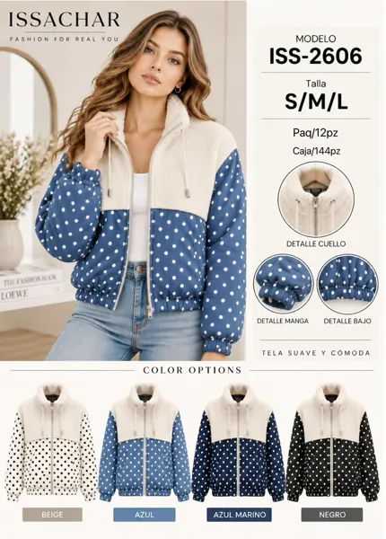 Chaqueta con estampado de lunares
