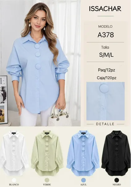 Camisa con botones grandes