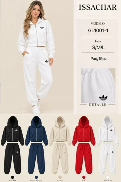 Conjunto deportivo de sudadera con capucha y pants para mujer