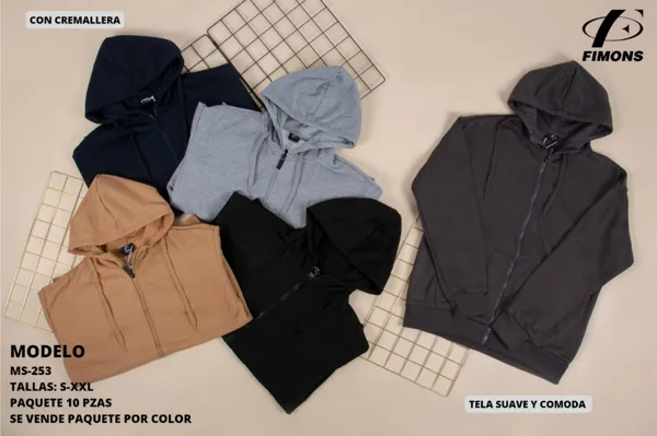 Sudadera con capucha y cierre completo