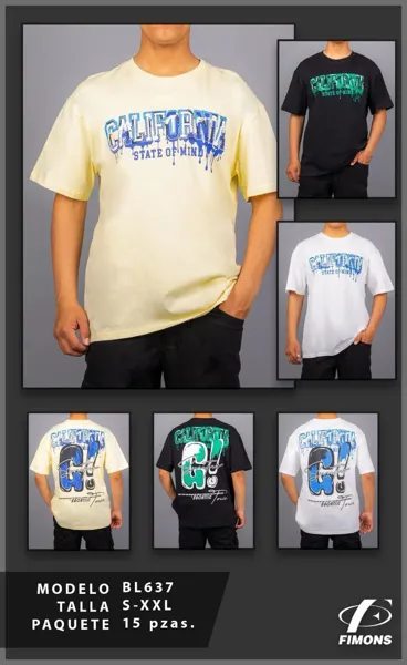 Playera estampada California State of Mind de manga corta