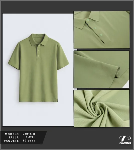 Playera tipo polo de manga corta