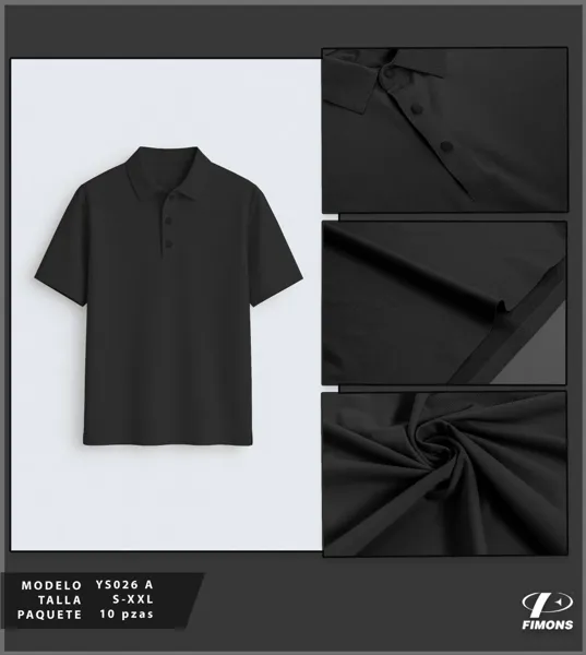 Playera tipo polo de manga corta