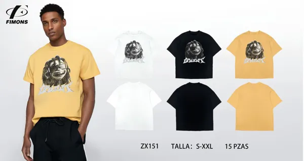Playera oversize estampada de manga corta