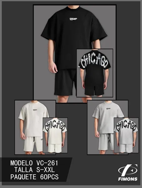 Conjunto de playera y short estampado Chicago