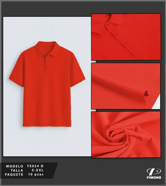 Playera tipo polo de manga corta
