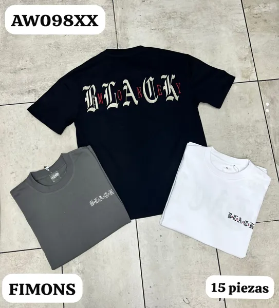 Playera de manga corta con bordado Black Money