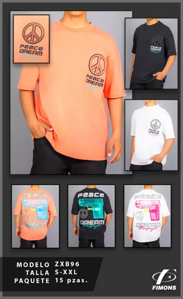 Playera oversize estampada Peace Dream
