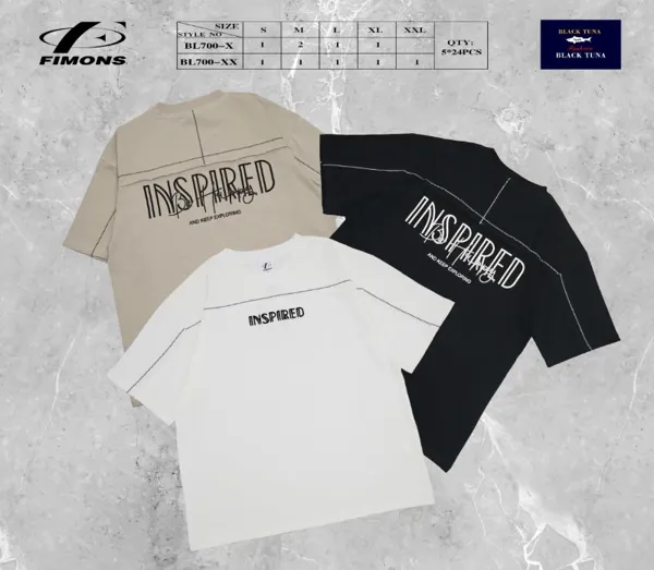 Playera oversize estampado Inspired