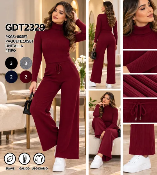 Conjunto de punto acanalado