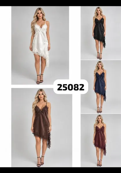 Vestido lencero asimétrico
