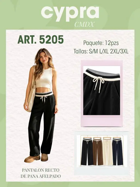 Pantalón recto de pana afelpado