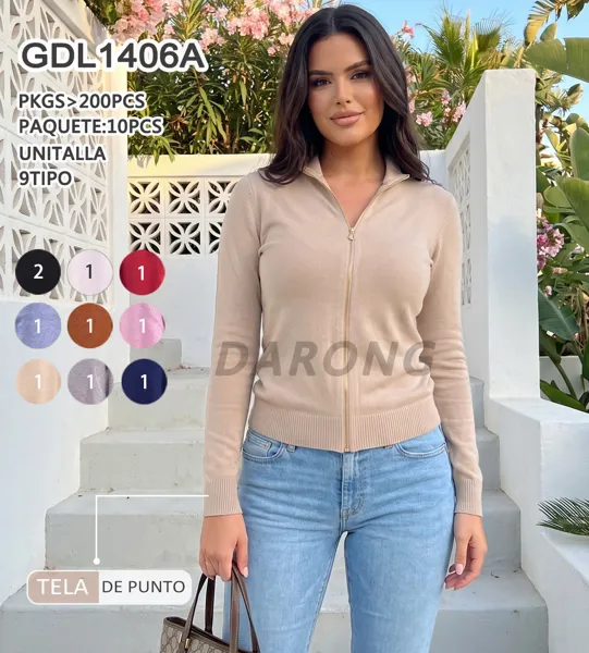 Chaqueta de punto con cremallera
