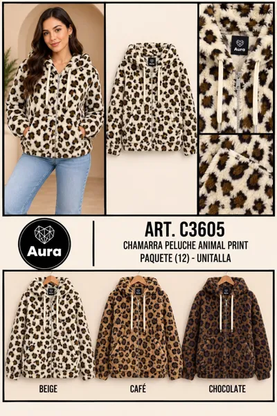 Chamarra peluche animal print