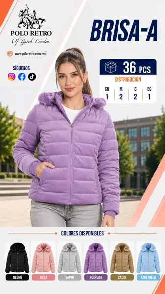 Chamarra capitonada con gorro