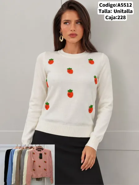 Suéter con estampado de zanahorias