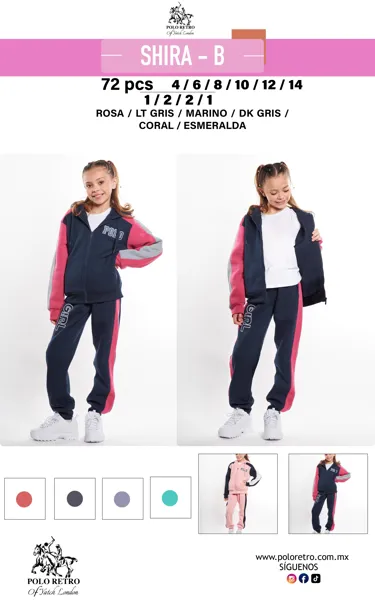 Conjunto deportivo sudadera con capucha y pants afelpado para niña