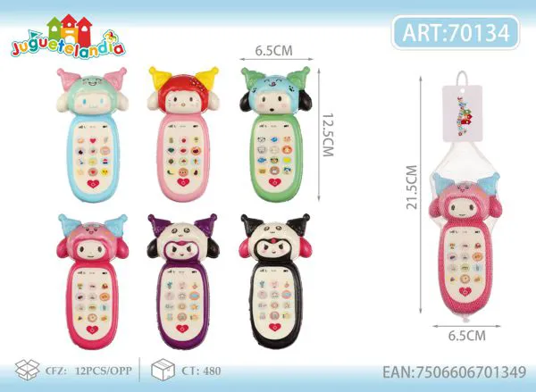 Juguete antiestrés squishy de celular con personajes Sanrio de 13 cm