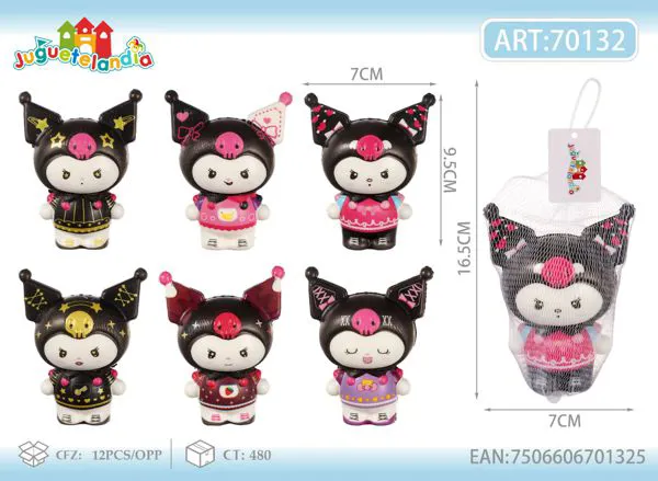 Juguete antiestrés squishy de Kuromi clásica de 10 cm surtida