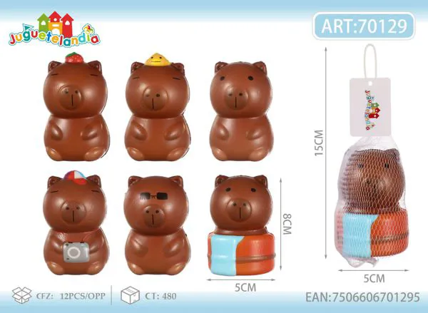 Juguete antiestrés squishy de capibara de 10 cm, modelos surtidos