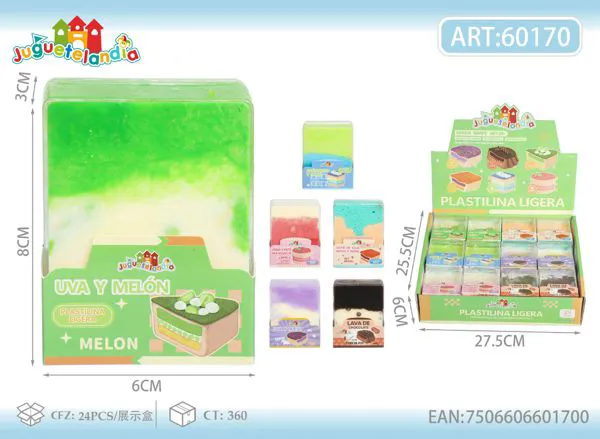 Plastilina ligera tipo slime mantequilla de pastel de 50 g, sabores surtidos