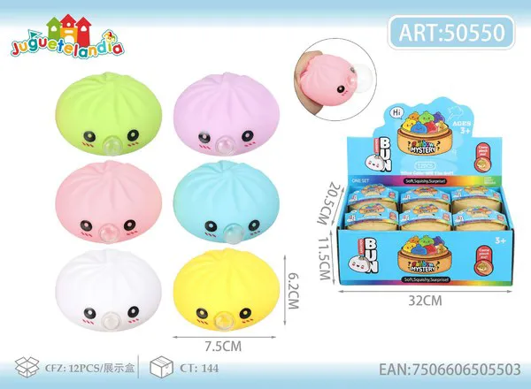 Bao antiestrés squishy de 8.5 cm que hace burbujas al apretar
