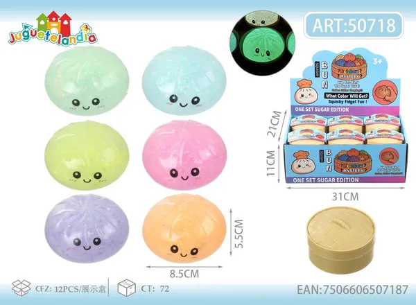 Bao antiestrés de gel que brilla en la oscuridad de 8.5 cm