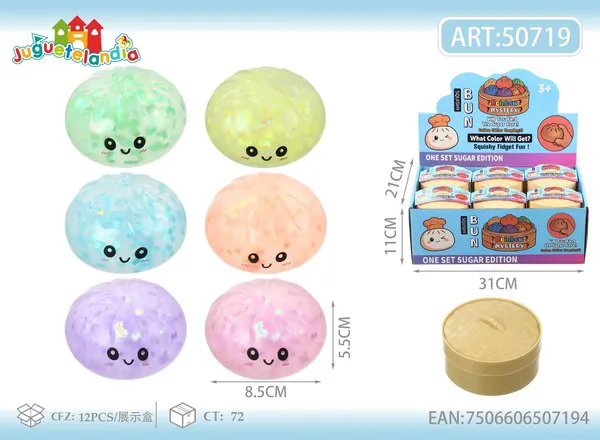 Bao antiestrés de gel con lentejuelas de flor de cerezo 8.5 cm