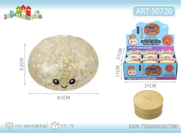 Bao antiestrés de gel con estrellas doradas de 8.5 cm en vaporera
