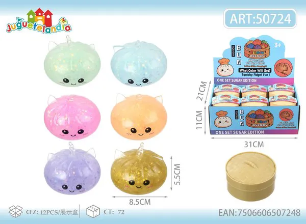 Bao antiestrés de unicornio de gel con brillantina de 8.5 cm