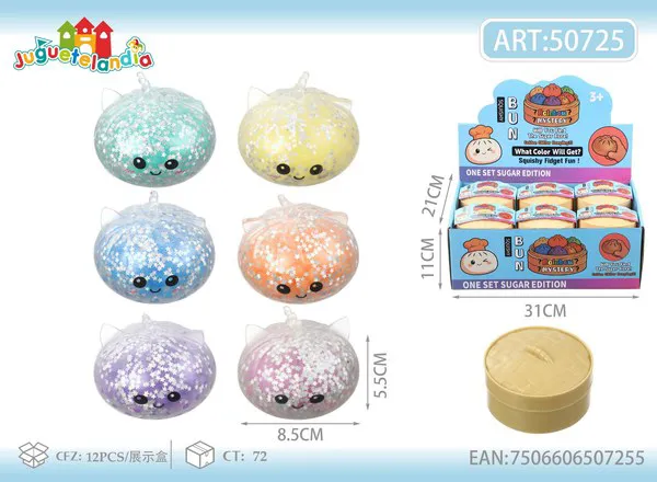 Bao antiestrés de unicornio con estrellas y bolitas de 8.5 cm