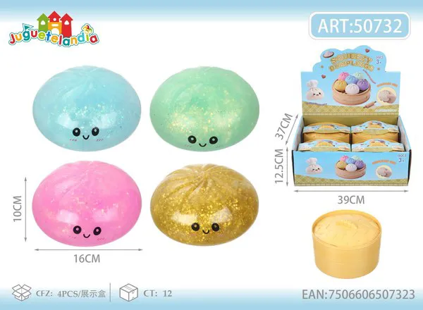 Bao antiestrés gigante de gel con brillantina de 16 cm