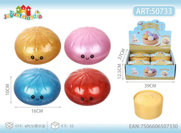 Bao antiestrés gigante con bolitas y brillantina gruesa de 16 cm